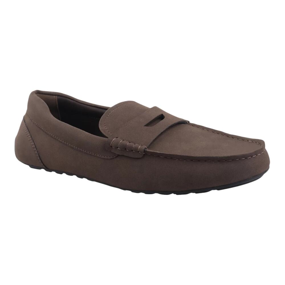 Alfani Men's Marco Slip On Penny Driver Loafers Brown Size 8